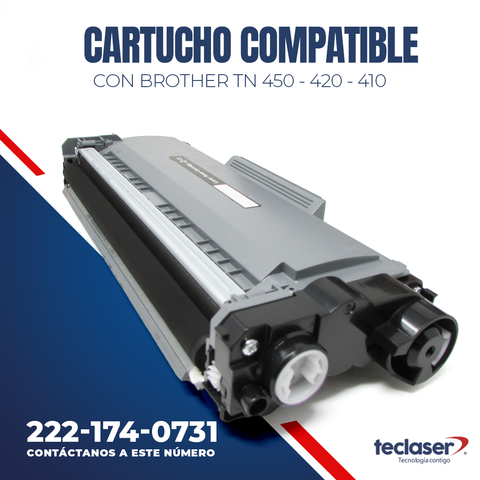 Cartucho de Toner compatible Nuevo para BROTHER TN 410, TN 420, TN 450, NEGRO