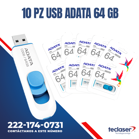 Kit de 10 pz USB 64 GB Adata