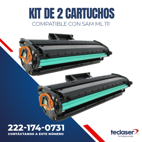 KIT 2 CARTUCHO DE TONER COMPATIBLE NUEVO PARA SAMSUNG 111L