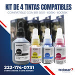 Kit de 4 Botellas de tinta Compatible BROTHER  Br6001bk, Br5001