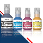Kit de 4 Botellas de tinta Original BROTHER BTD100BK BTD100C BTD100M BTD100Y