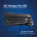 Kit Teclado Y Mouse Vorago Km-105 Multimedia Usb Negro