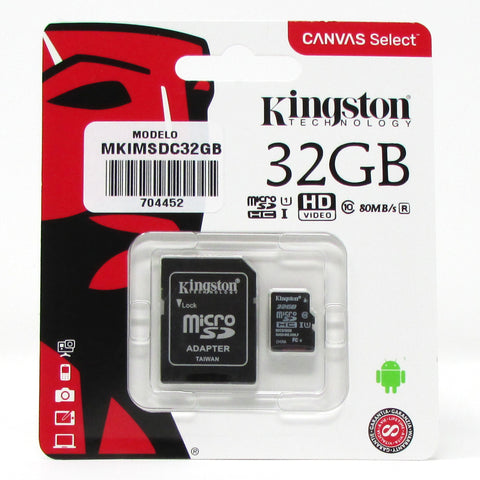 Memoria KINGSTON MICRO SDC con ADAPTADOR 32 GB G4